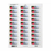 熱帯ビーチ，ヤシ，ヒビスクス ラベル (フルシート)