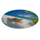 熱帯ビーチ |ラウンジチェアビーチ、ボラボラ カッティングボード (角)