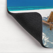 熱帯ビーチ |ラウンジチェアビーチ、ボラボラ マウスパッド (コーナー)