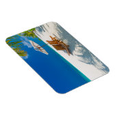 熱帯ビーチ |ラウンジチェアビーチ、ボラボラ マグネット (右側)