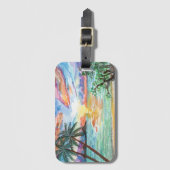 熱帯ビーチ ラゲッジタグ (正面縦)