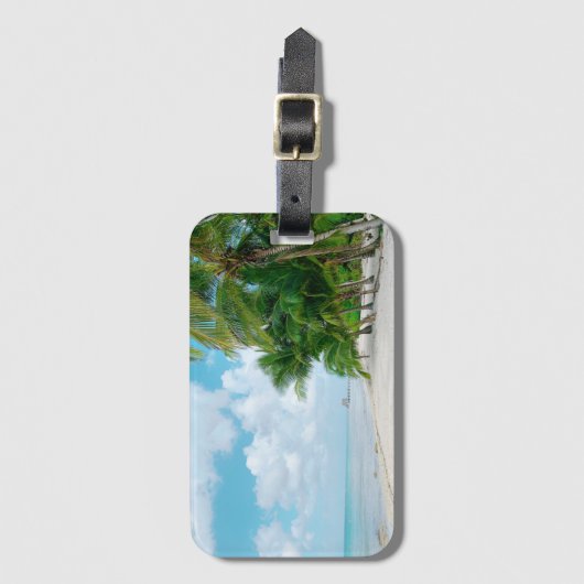 熱帯ビーチ ラゲッジタグ (正面縦)