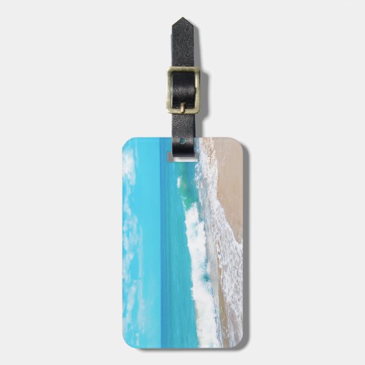 熱帯ビーチ ラゲッジタグ (正面縦)