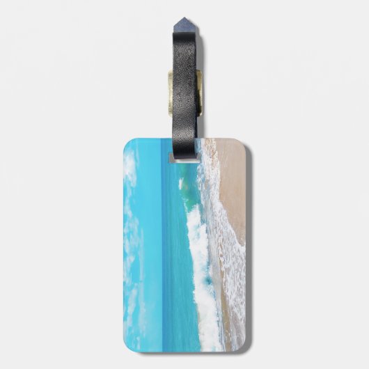 熱帯ビーチ ラゲッジタグ (裏面縦)