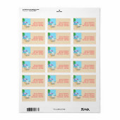 熱帯ビーチ ラベル (フルシート)