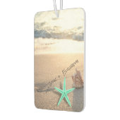 熱帯ビーチ、夕日、季節風 カーエアーフレッシュナー (左)