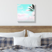 熱帯ビーチ、夢、海ビュー、ヤシ、美しい キャンバスプリント (インサイチュ (寝室))