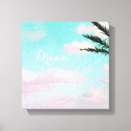 熱帯ビーチ、夢、海ビュー、ヤシ、美しい キャンバスプリント