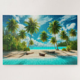 熱帯ビーチ – 息をのむような景色 ジグソーパズル