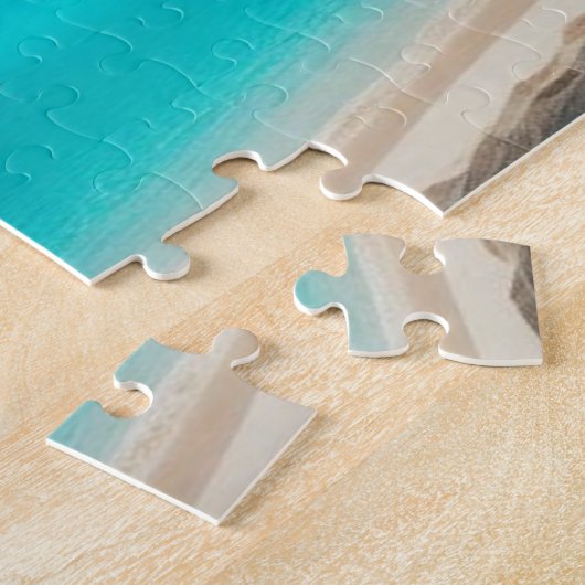 熱帯ビーチ – 息をのむような景色 ジグソーパズル (側面)