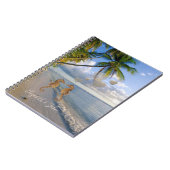 熱帯ビーチ、愛の海パーソナライズされた馬 ノートブック (左側)