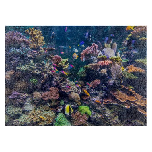 熱帯ビーチ |水中サンゴ礁 カッティングボード (正面)