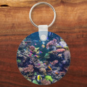 熱帯ビーチ |水中サンゴ礁 キーホルダー (正面)