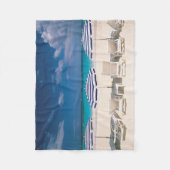 熱帯ビーチ |熱帯ビーチアンギラ フリースブランケット (正面)