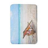 熱帯ビーチ |砂のビーチ椅子 バスマット (正面縦)