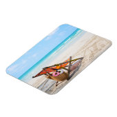 熱帯ビーチ |砂のビーチ椅子 マグネット (左側)