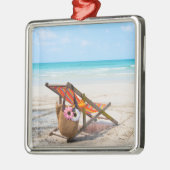 熱帯ビーチ |砂のビーチ椅子 メタルオーナメント (左)