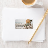 熱帯ビーチ，砂，椅子リラックス, ラベル (インサイチュ)