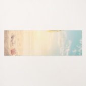 熱帯ビーチ、砂、貝殻、ヤシ ヨガマット (裏面(横))