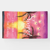 熱帯ビーチ、菓子16のパーティー 横断幕 (横)