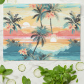 熱帯ビーチ#5 キッチンタオル (折り畳み)