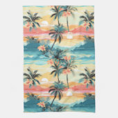 熱帯ビーチ#5 キッチンタオル (縦)