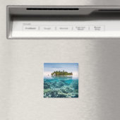 熱帯ビーチ | Ari Atoll Maldives マグネット (インサイチュ (食洗機))