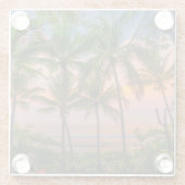 熱帯ビーチ| Corcovadoの国立公園 ガラスコースター (裏面)