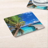 熱帯ビーチ | Dusit Thani Maldives スクエアペーパーコースター (アングル)