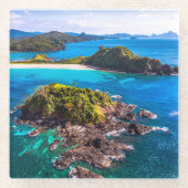 熱帯ビーチ El Nido Phillipines |エルニドフィリピン ガラスコースター (正面)