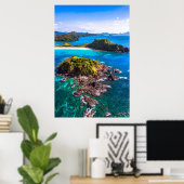 熱帯ビーチ El Nido Phillipines |エルニドフィリピン ポスター (ホームオフィス)