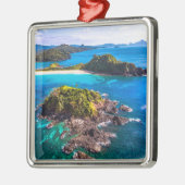 熱帯ビーチ El Nido Phillipines |エルニドフィリピン メタルオーナメント (左)