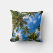 熱帯ビーチ | Palm Trees on Blue Sky クッション (正面)