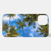 熱帯ビーチ | Palm Trees on Blue Sky iPhoneケース (裏面横)