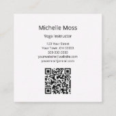 熱帯ビーチQRコードヨガインストラクター スクエア名刺 (裏面)