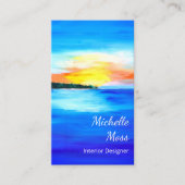 熱帯ビーチQRコード内装設計抽象芸術 名刺 (正面)