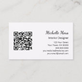 熱帯ビーチQRコード内装設計抽象芸術 名刺 (裏面)