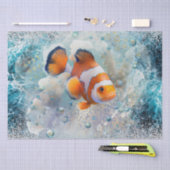 熱帯ピエロ魚 薄葉紙 (クラフト)