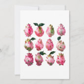 熱帯ピタヤウォーターカラーアート 招待状 (正面)