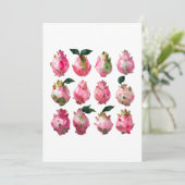 熱帯ピタヤウォーターカラーアート 招待状 (スタンド正面)