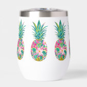 熱帯ピンクと緑のフローラパイナップル (正面)