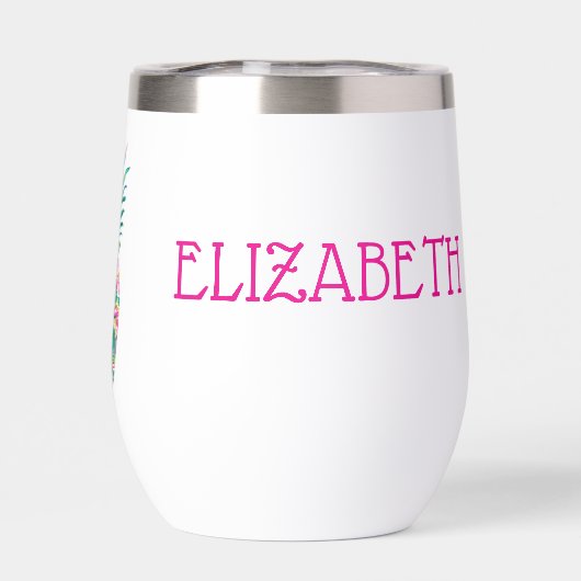 熱帯ピンクと緑のフローラパイナップル (背面)