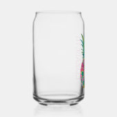 熱帯ピンクと緑のフローラパイナップル ガラス缶 (右)