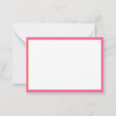 熱帯ピンクと金ゴールドフラミンゴの花 ノートカード (裏面)