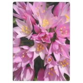 熱帯ピンクと黄色の花 クリップボード (裏面)