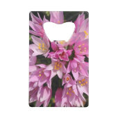 熱帯ピンクと黄色の花 クレジットカード栓抜き (裏面)