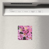 熱帯ピンクと黄色の花 マグネット (インサイチュ (食洗機))