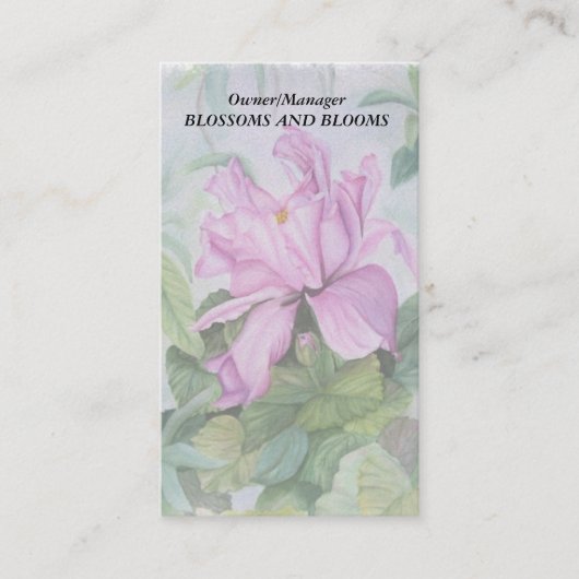 熱帯ピンクのオーキッドのカスタマイズ可能な名刺 名刺 (正面)