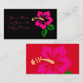 熱帯ピンクのハイビスカスの花Thunder_Cove 名刺 (正面/裏面)