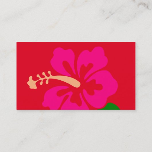 熱帯ピンクのハイビスカスの花Thunder_Cove 名刺 (裏面)
